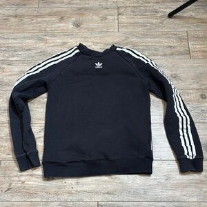 Adidas Black and White Crewneck Sweater Size Small